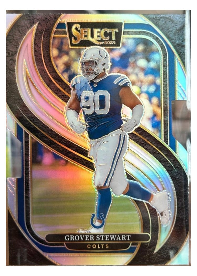 2024 Panini Select Base Set Grover Stewart Silver Prizm Die-Cut #139 card