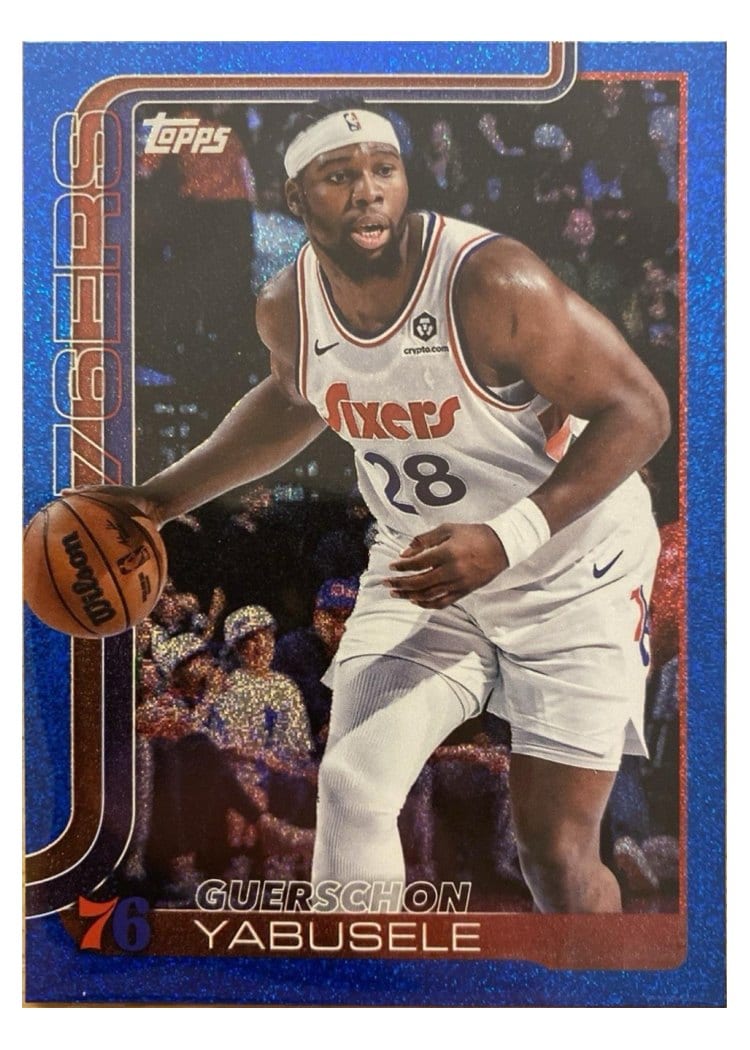 2025-26 Topps Base Set Guerschon Yabusele Blue Sandglitter #26 card