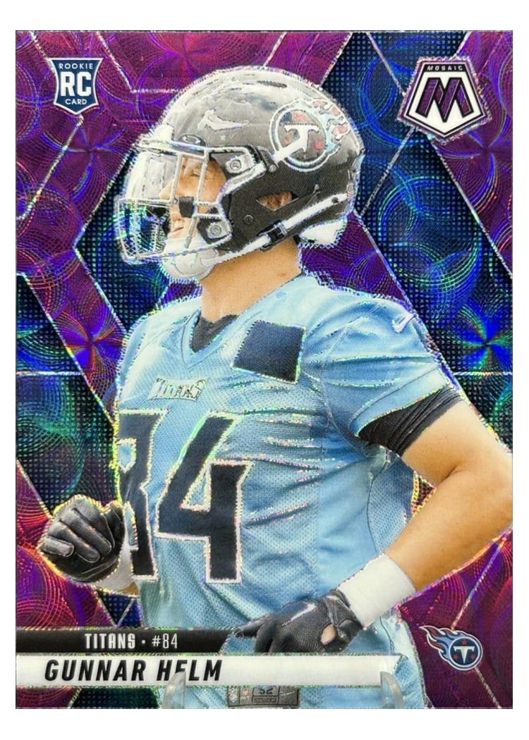 2025 Panini Mosaic Base Set Gunnar Helm Purple Scope #394 card