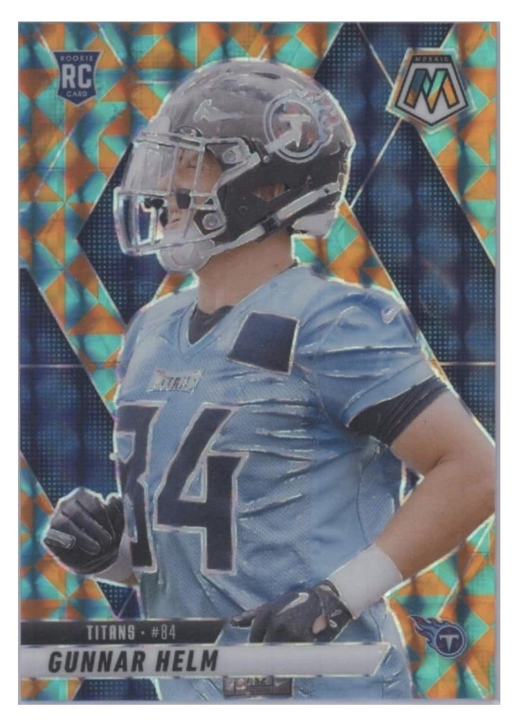 2025 Panini Mosaic Base Set Gunnar Helm Gold Sparkle #394 card