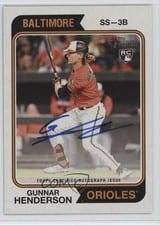 2023 Topps Heritage Real One Autographs Gunnar Henderson #ROA-GH card