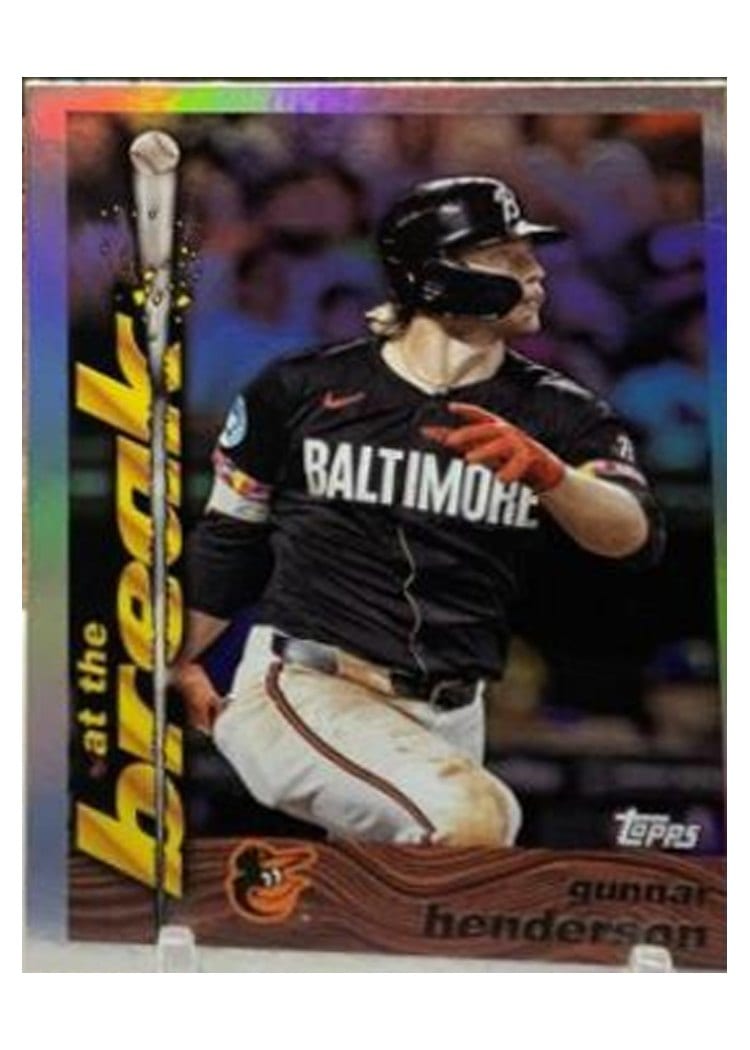 2024 Topps Archives 1995 Topps Traded & Rookies At the Break Gunnar Henderson #95ATB-4 card