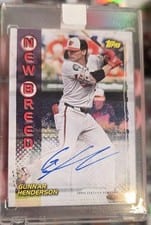 2024 Topps Archives 1999 Topps Baseball New Breed Autographs Gunnar Henderson #99NBA-GH card