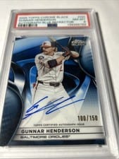 2025 Topps Chrome Black Autographs Gunnar Henderson #CBA-GH card
