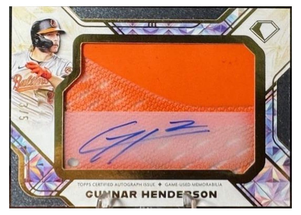 2025 Topps Diamond Icons Autographed Preeminent Pieces Relics Gunnar Henderson #PPRA-GH card