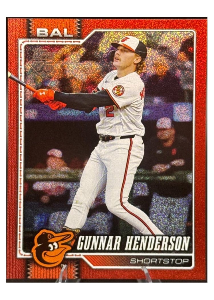 2026 Topps Gunnar Henderson Red Sandglitter #46 card