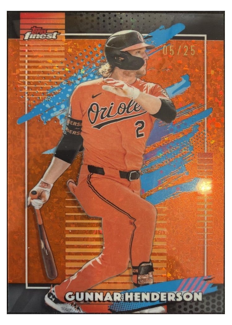 2026 Topps Finest Gunnar Henderson Orange Mini Diamond Refractor #183 card