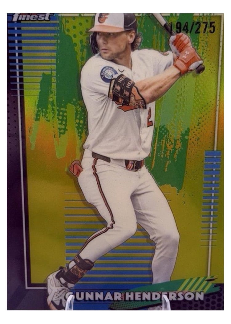 2026 Topps Finest Gunnar Henderson Yellow Refractor #51 card