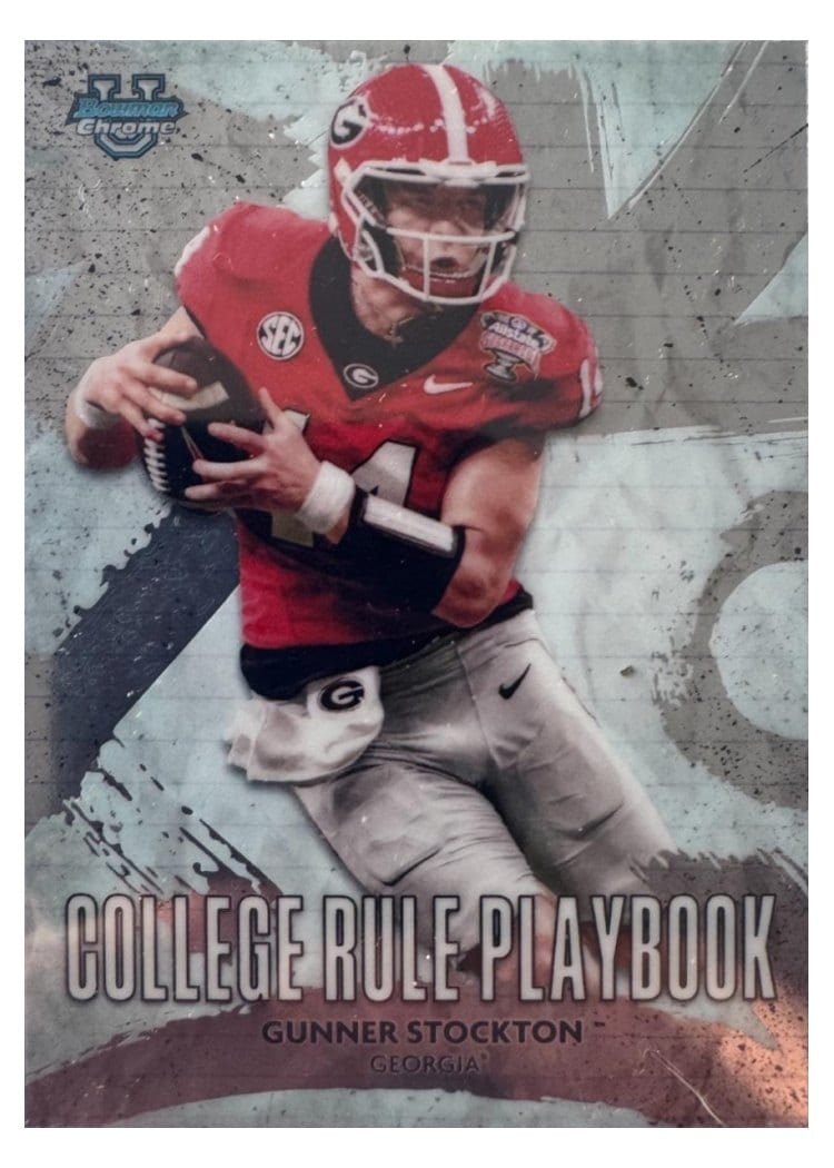 2025 Bowman University Chrome College Rule Playbook Gunner Stockton #CRP-4 card