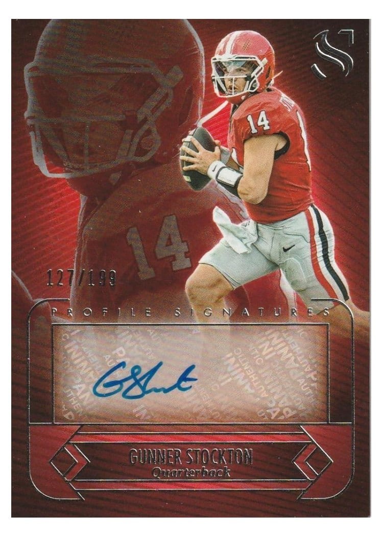 2025 Panini Silhouette Profile Signatures Gunner Stockton #5 card