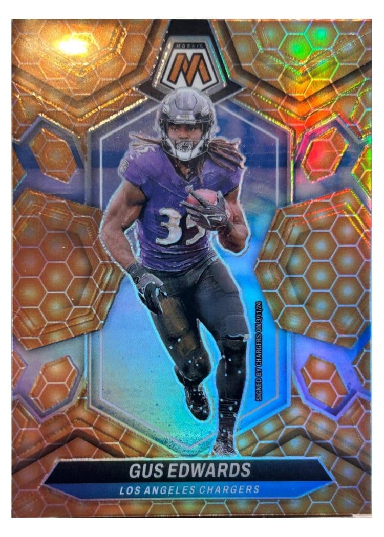 2024 Panini Mosaic Base Set Gus Edwards #121 card