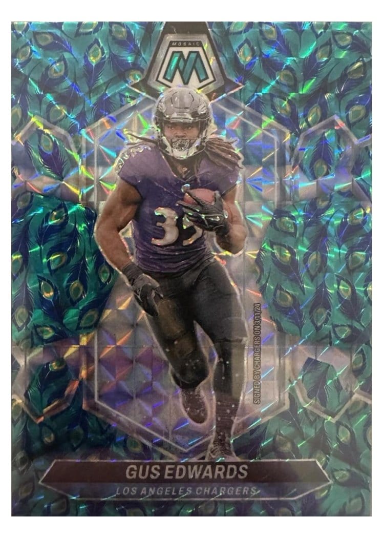 2024 Panini Mosaic Base Set Gus Edwards #121 card