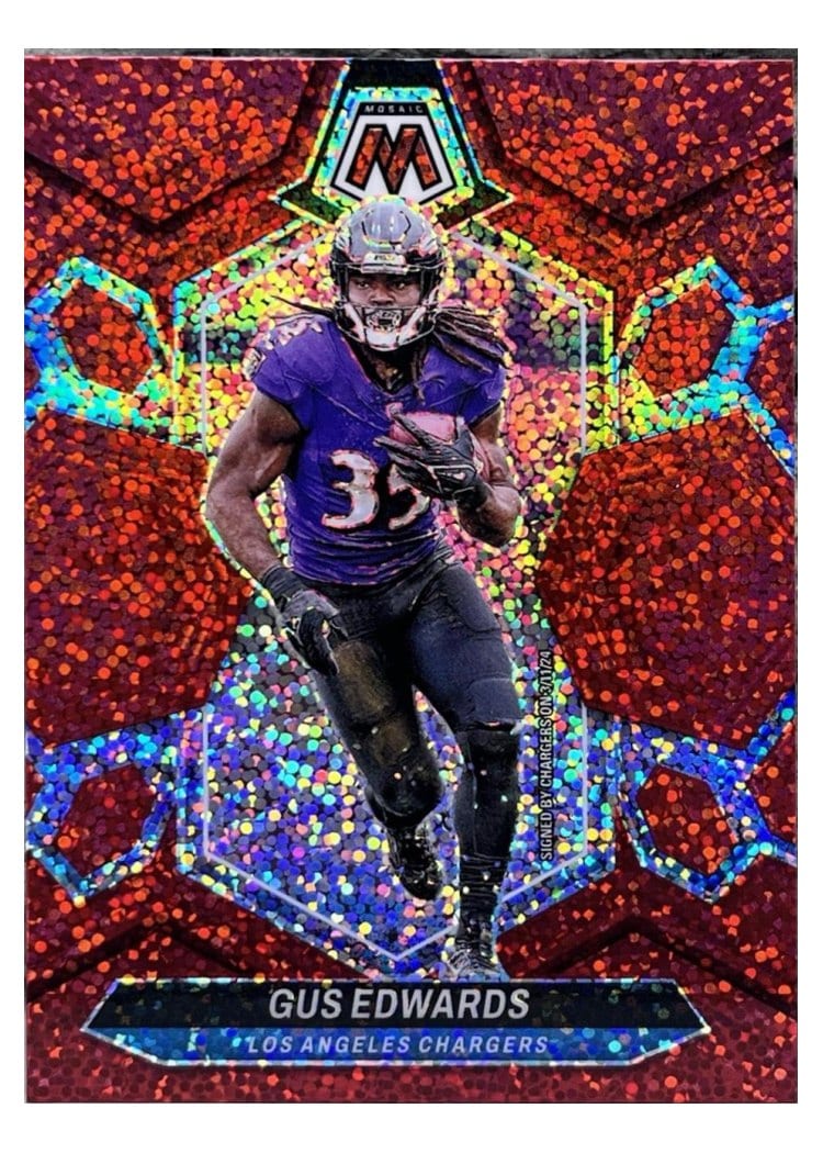 2024 Panini Mosaic Base Set Gus Edwards #121 card