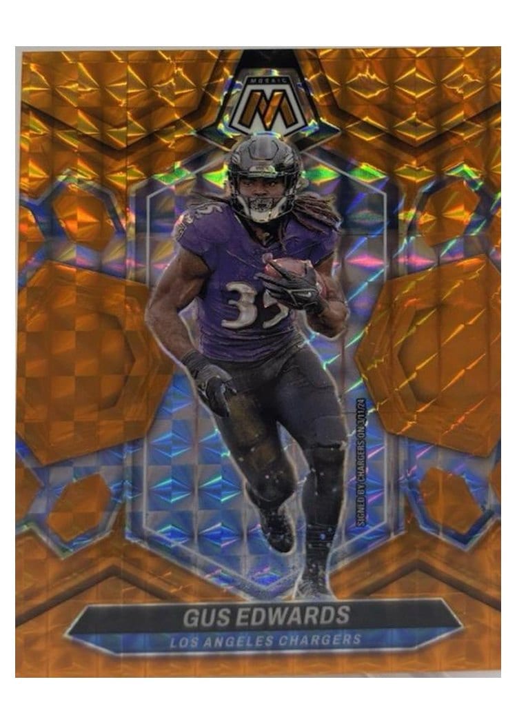 2024 Panini Mosaic Base Set Gus Edwards #121 card