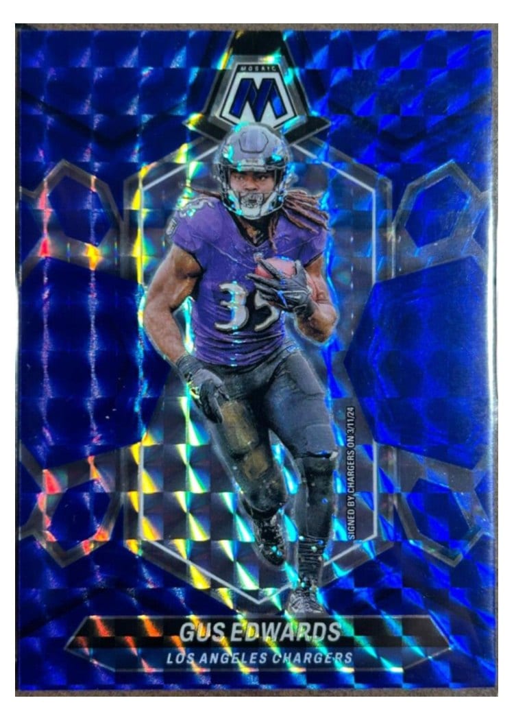 2024 Panini Mosaic Base Set Gus Edwards #121 card