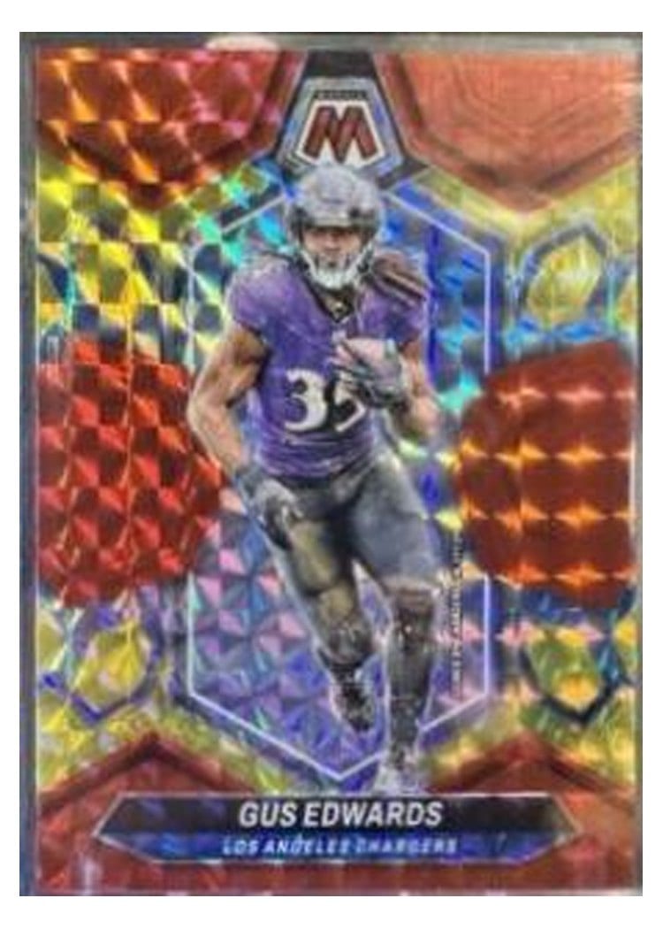 2024 Panini Mosaic Base Set Gus Edwards #121 card