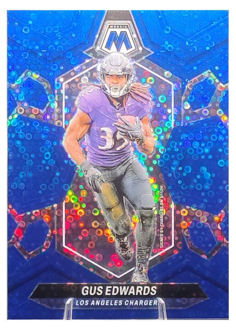2024 Panini Mosaic Base Set Gus Edwards #121 card