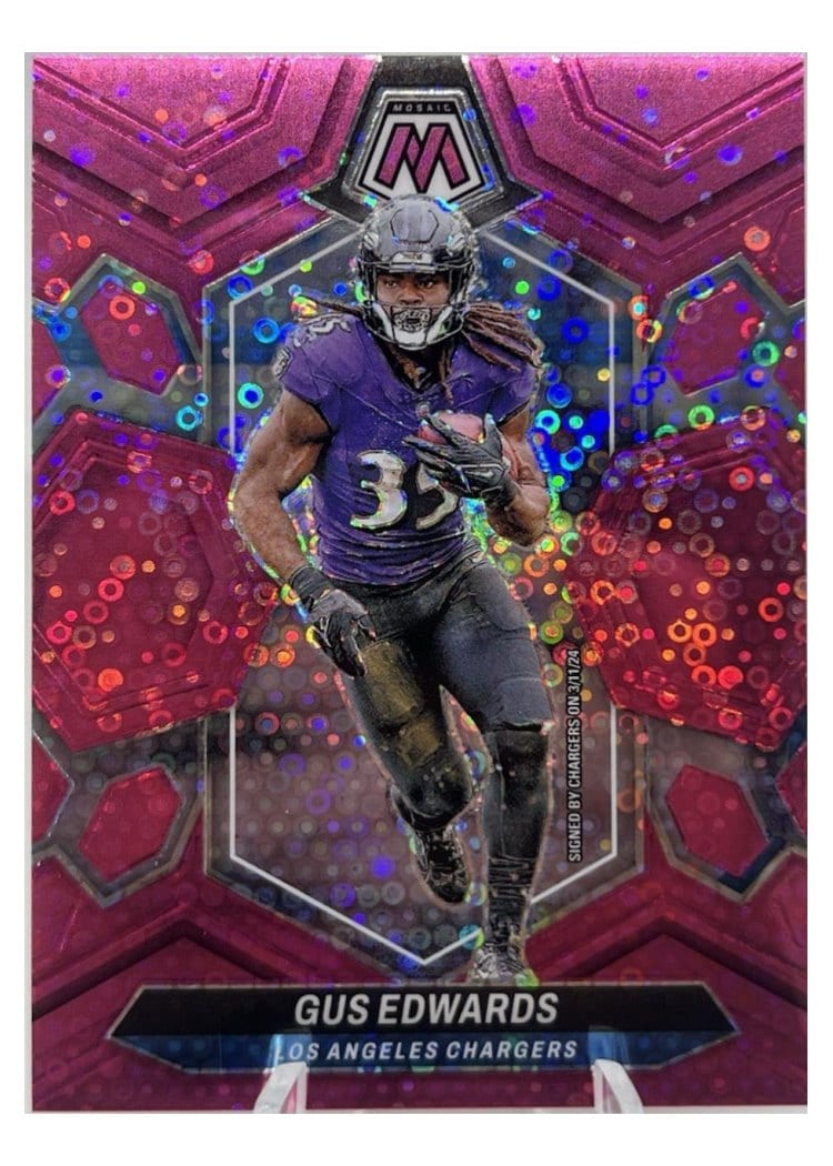 2024 Panini Mosaic Base Set Gus Edwards #121 card