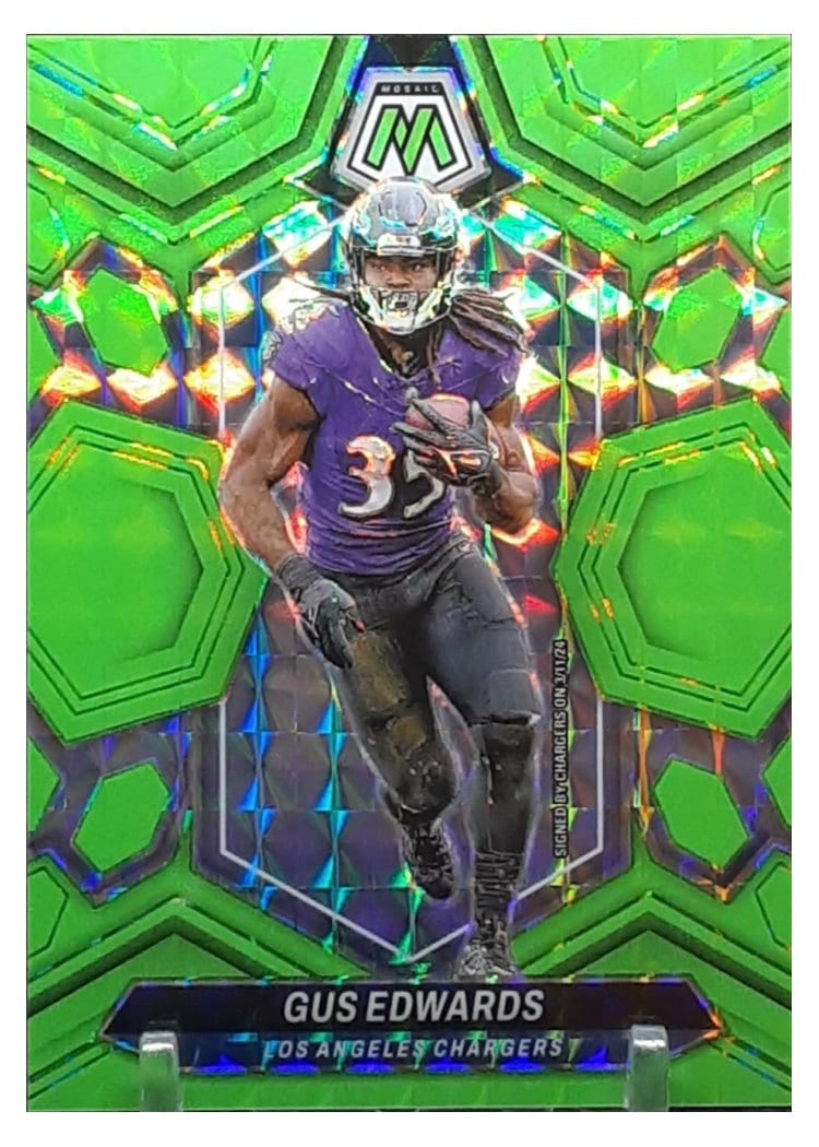 2024 Panini Mosaic Base Set Gus Edwards #121 card