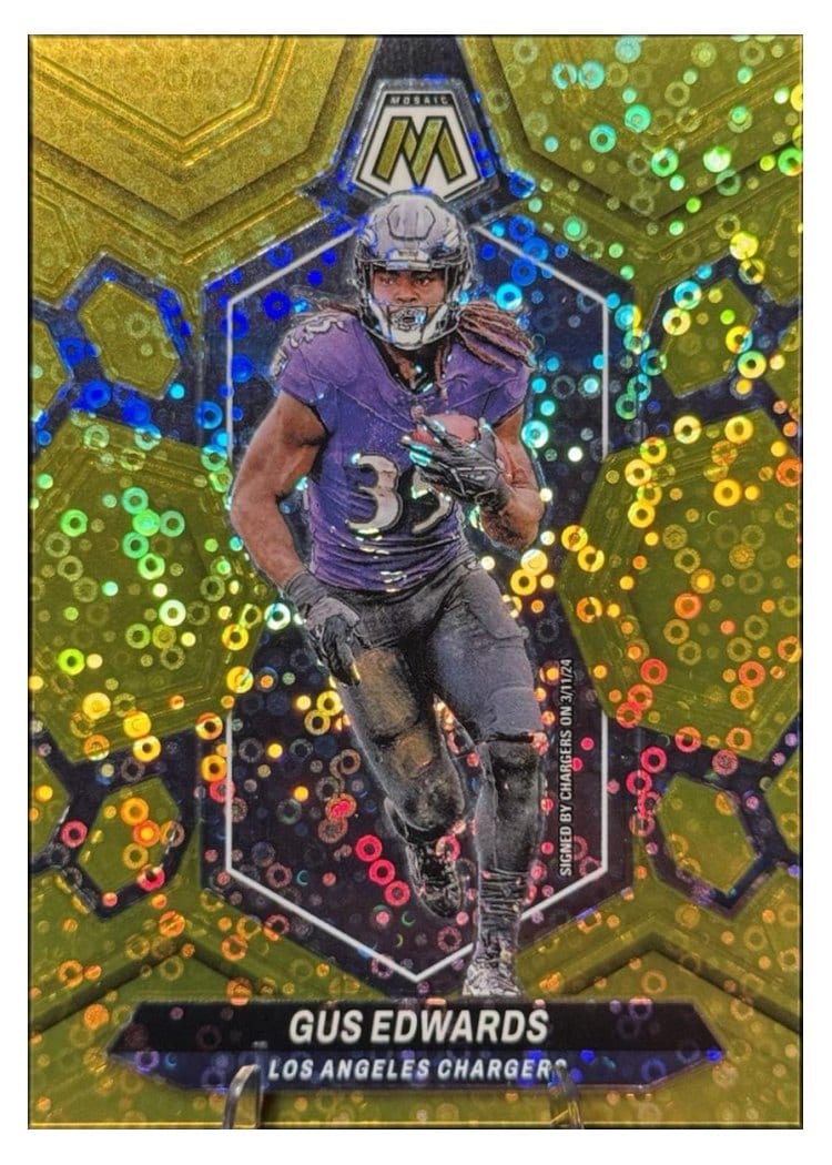 2024 Panini Mosaic Base Set Gus Edwards #121 card