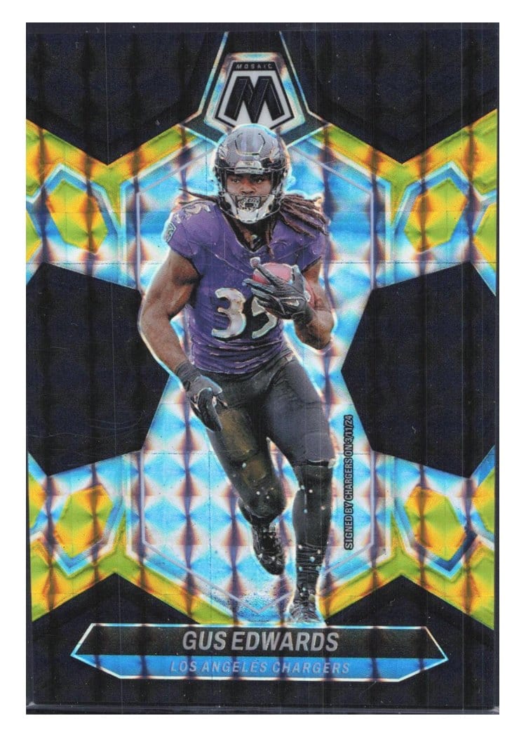 2024 Panini Mosaic Base Set Gus Edwards #121 card