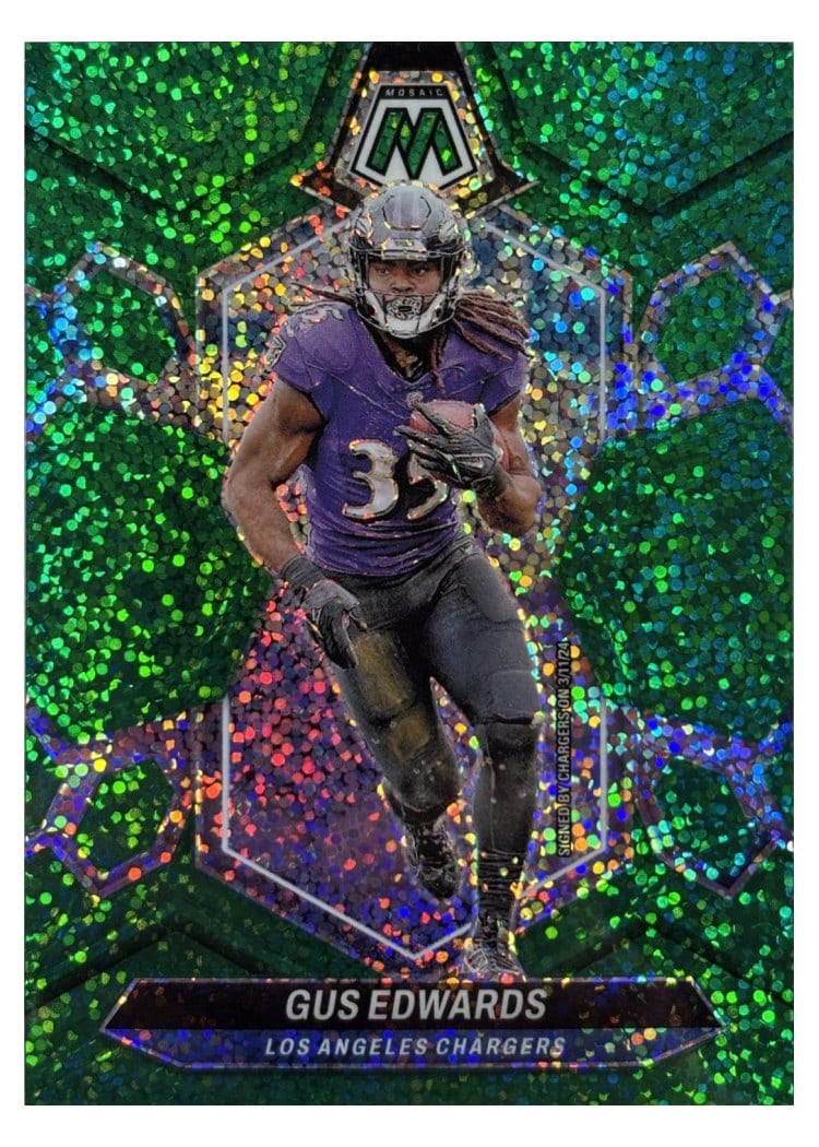 2024 Panini Mosaic Base Set Gus Edwards #121 card