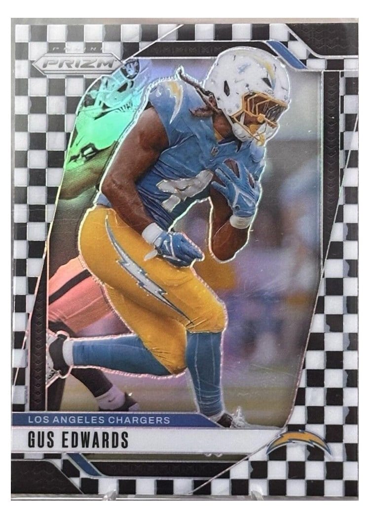 2024 Panini Prizm Base Set Gus Edwards #158 card