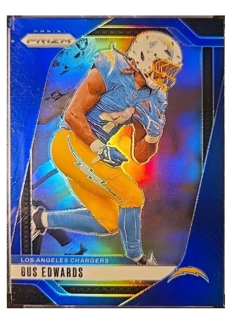 2024 Panini Prizm Base Set Gus Edwards #158 card