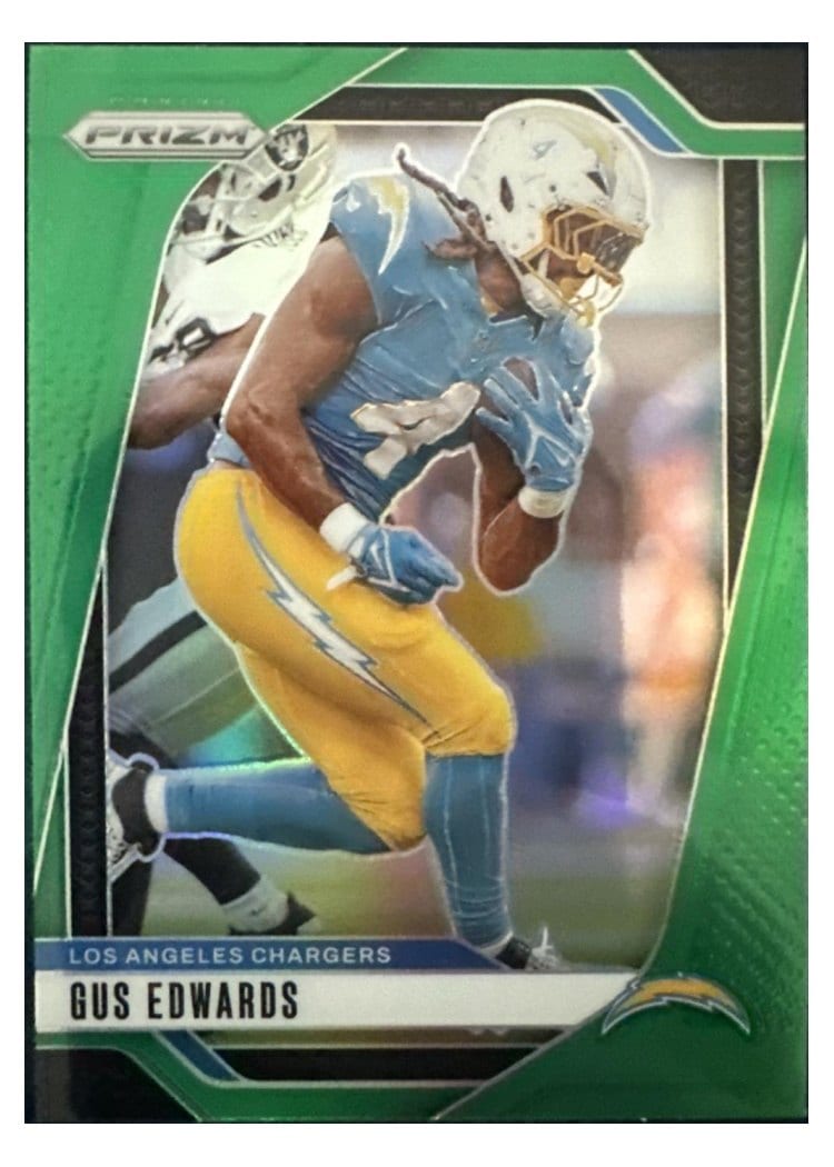2024 Panini Prizm Base Set Gus Edwards #158 card