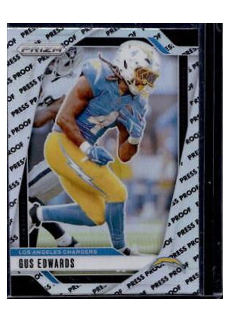 2024 Panini Prizm Base Set Gus Edwards Press Proof #158 card