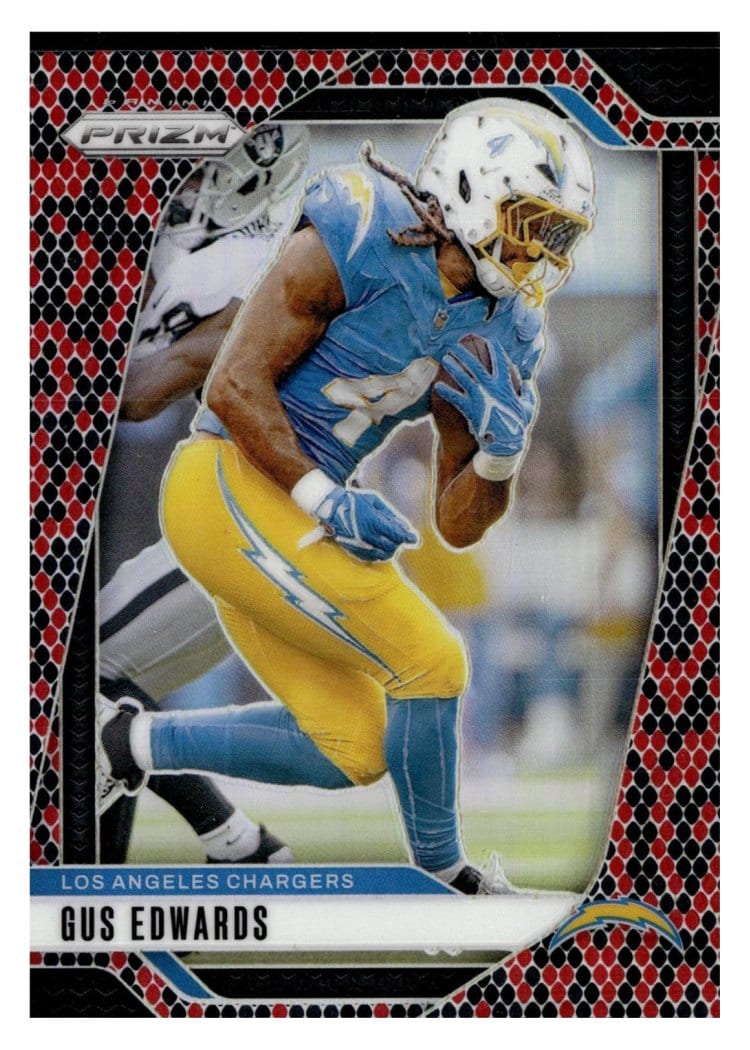 2024 Panini Prizm Base Set Gus Edwards #158 card