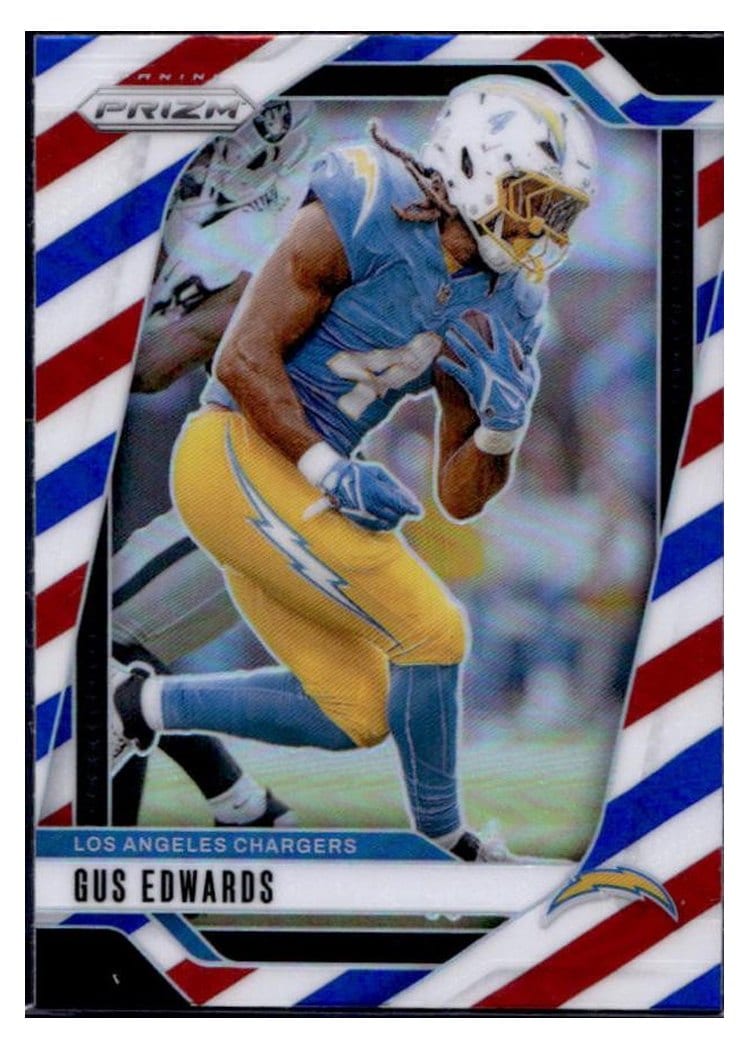 2024 Panini Prizm Base Set Gus Edwards #158 card
