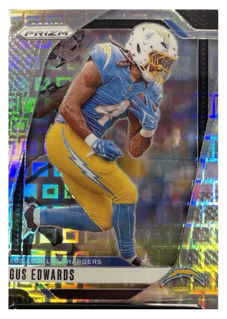 2024 Panini Prizm Base Set Gus Edwards #158 card
