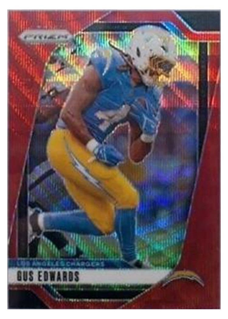 2024 Panini Prizm Base Set Gus Edwards #158 card