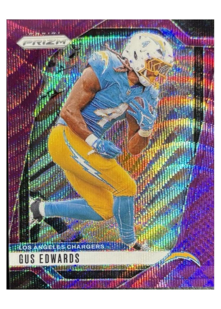 2024 Panini Prizm Base Set Gus Edwards #158 card