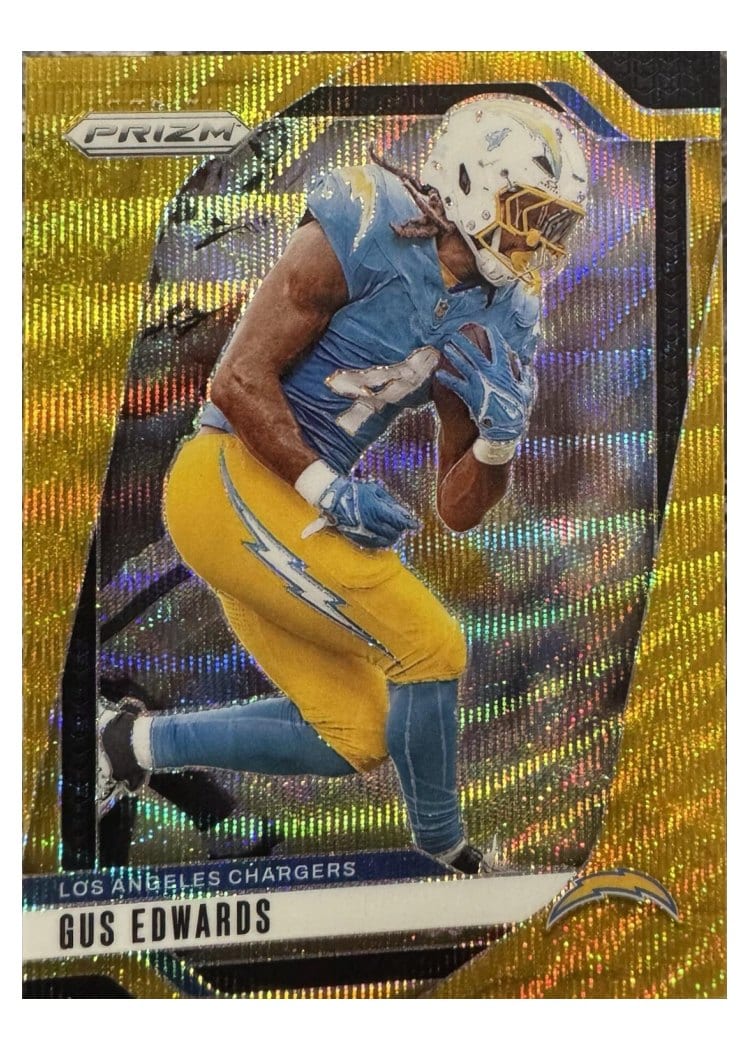 2024 Panini Prizm Base Set Gus Edwards #158 card