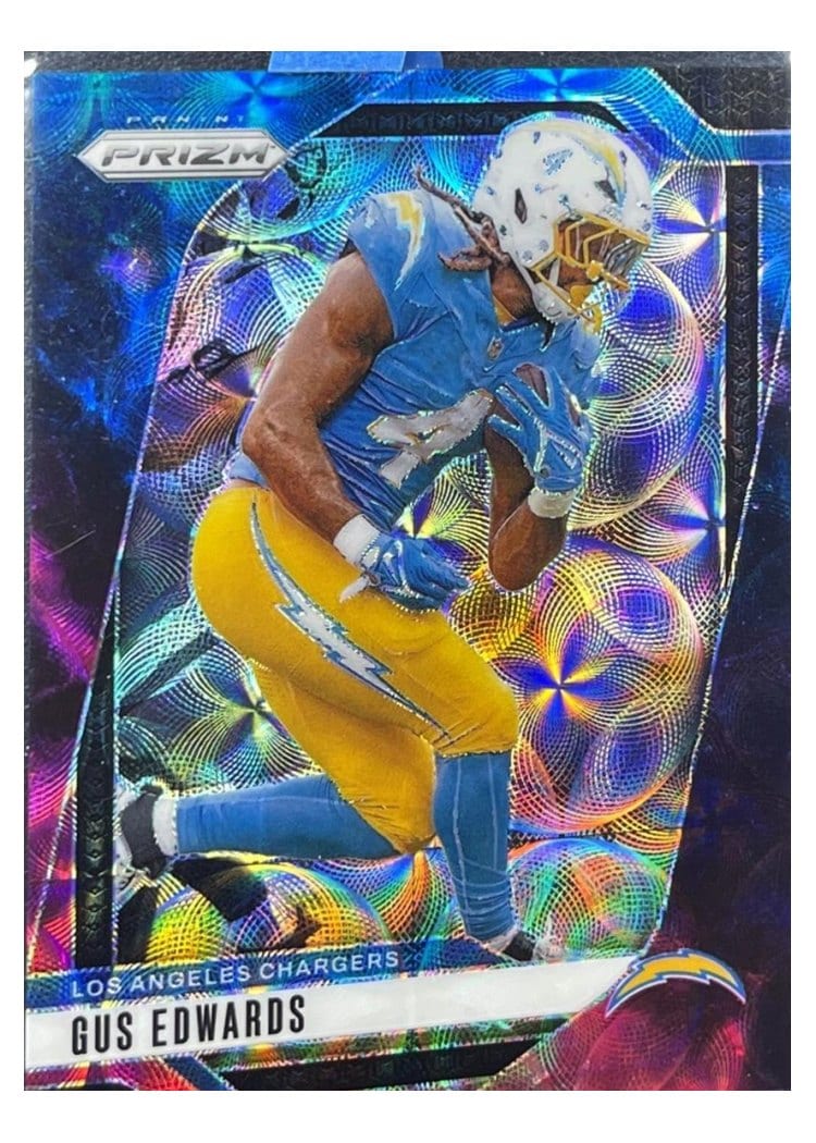 2024 Panini Prizm Base Set Gus Edwards #158 card