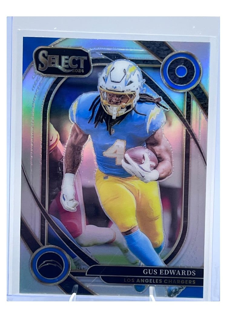 2024 Panini Select Base Set Gus Edwards Silver Prizm #258 card