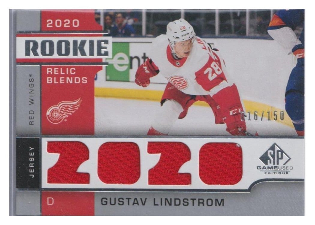 2020-21 SP Game Used Rookie Relic Blends Gustav Lindstrom #RB-GL card