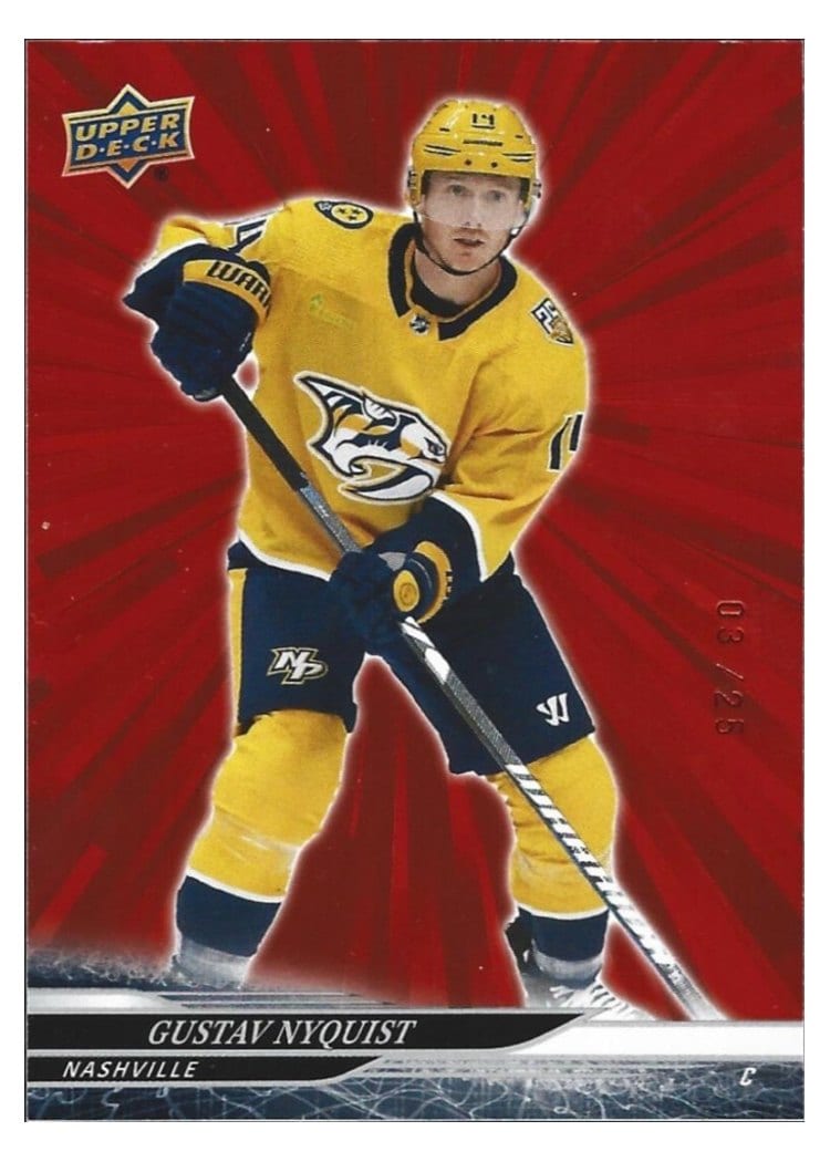 2024-25 Upper Deck Base Set Gustav Nyquist #344 card