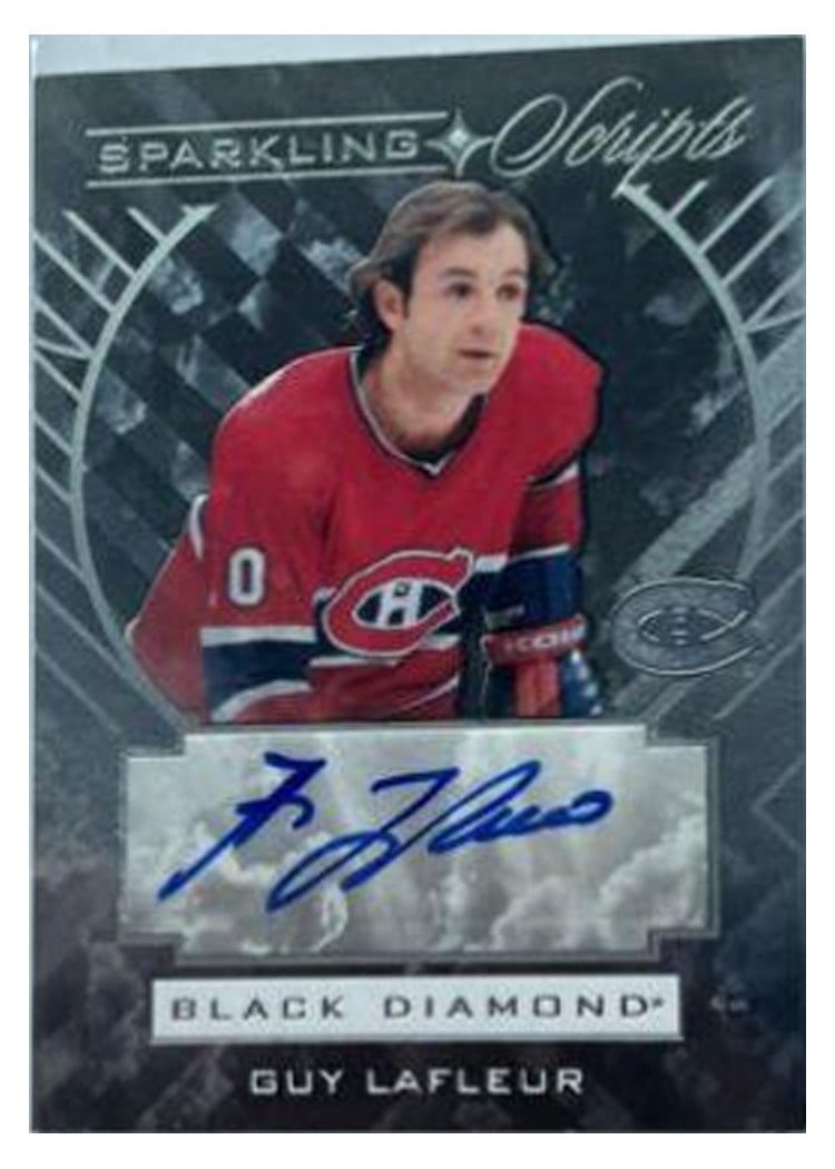 2021-22 Upper Deck Black Diamond Sparkling Scripts Guy Lafleur #SC-GL