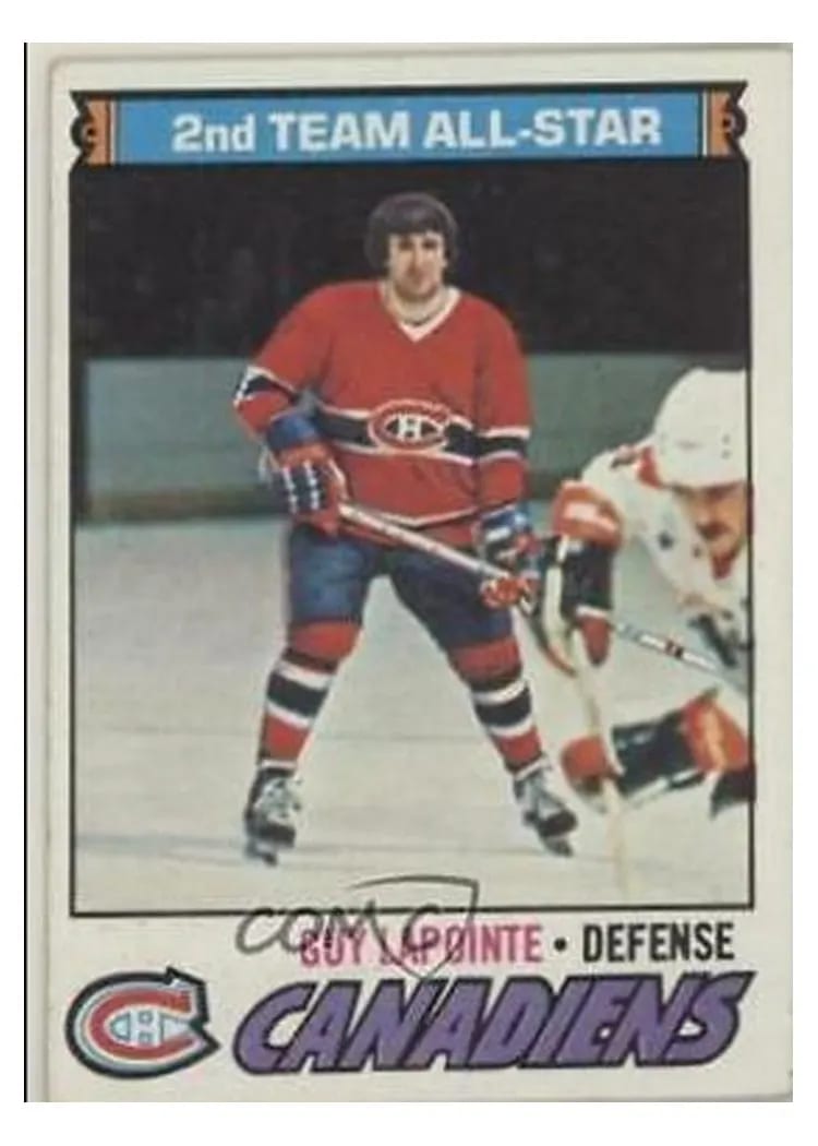 1977 Topps Guy Lapointe #60 card