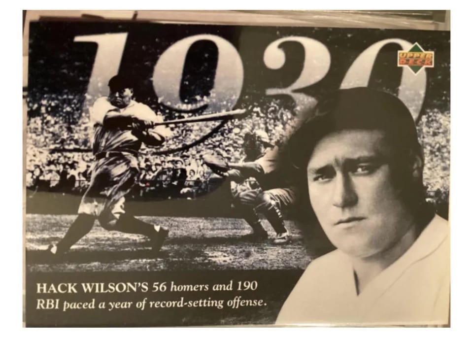 1994 Upper Deck All Time Heroes Hack Wilson #111 card