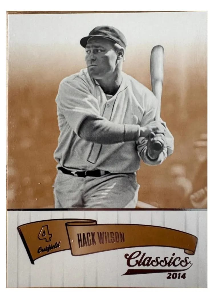 2014 Panini Classics Hack Wilson #58 card