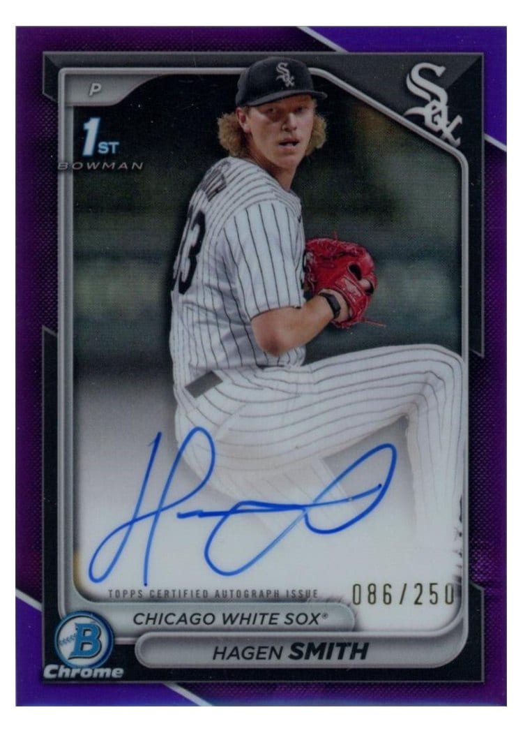 2024 Bowman Draft Chrome Prospect Autographs Hagen Smith #CPA-HS card