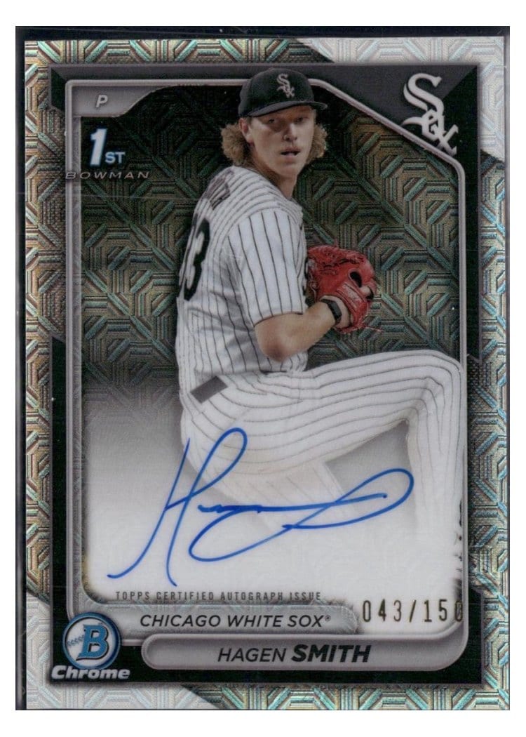 2024 Bowman Draft Chrome Prospect Autographs Hagen Smith #CPA-HS card