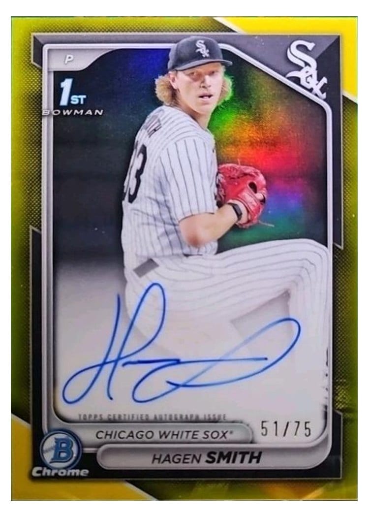 2024 Bowman Draft Chrome Prospect Autographs Hagen Smith #CPA-HS card