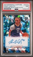 2023-24 Bowman University Chrome Sapphire Sapphire Selections Autographs Hailey van Lith #SA-HVL card