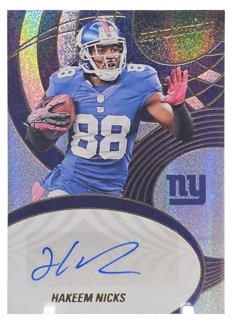 2025 Panini Revolution Autographs Hakeem Nicks #36 card