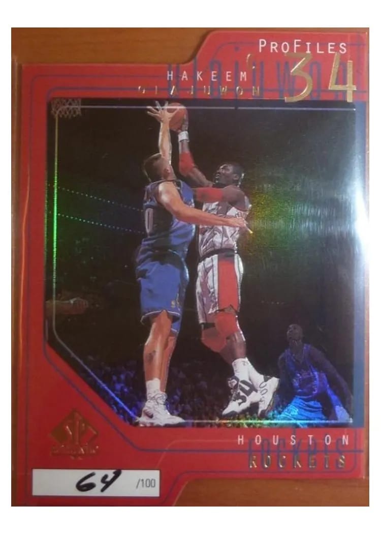 1997 SP Authentic Profiles Hakeem Olajuwon #P16 card